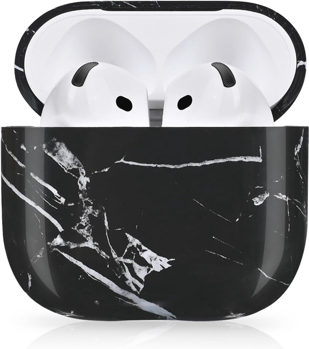Schokbestendige Hoes voor AirPods 4e Generatie met Marmer Print - Volledige Bescherming tegen Krassen en Stoten