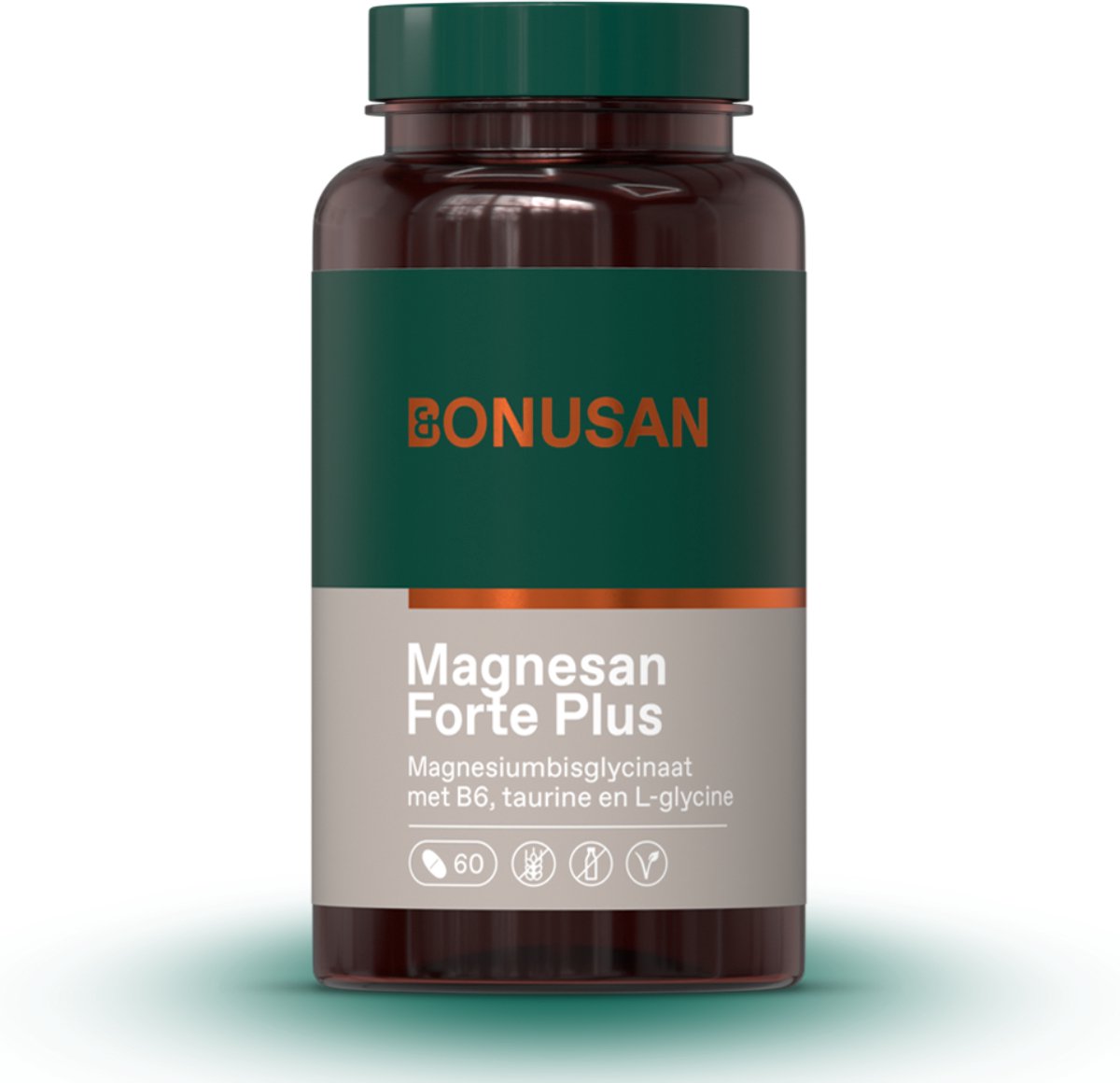 Goedkoopste BONUSAN Magnesan Forte Plus – 60 Tabletten – 150 mg - Magnesium – Bisglycinaat – Met B6, Taurine & L-Glycine – Goed Voor Zenuwstelsel en Gemoedstoestand