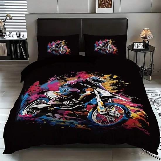 SABUNU Dekbedovertrek 140 x 200 cm, voetbal, zwart/wit, 3-delig, microvezel beddengoed voor eenpersoonsbed, met ritssluiting, voetbal met 2 kussenslopen 50 x 75 cm SABUNU Dekbedovertrek 140 x 200 cm, voetbal, zwart/wit, 3-delig, microvezel beddengoed voor eenpersoonsbed, met ritssluiting, voetbal met 2 kussenslopen 50 x 75 cm