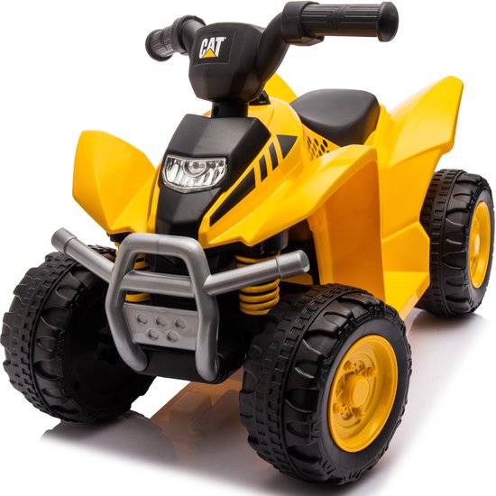 Voiture électrique quad pour enfants, 3km/h, quad pour enfants, voiture accompagnatrice pour enfants à partir de 18 mois, lampe LED, speelgoed (Jaune)