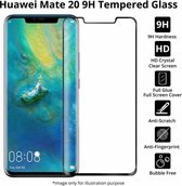 Huawei Mate 20 Pro full cover Screenprotector Tempered Glass Zwart