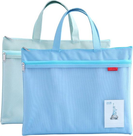 Sacoche A4 en Zip nylon imperméable avec double fermeture éclair