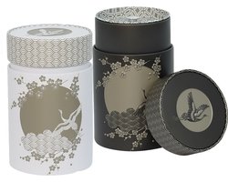 Komorebi Theeblik Set – 2x150g Wit & Zwart – Eigenart Blik