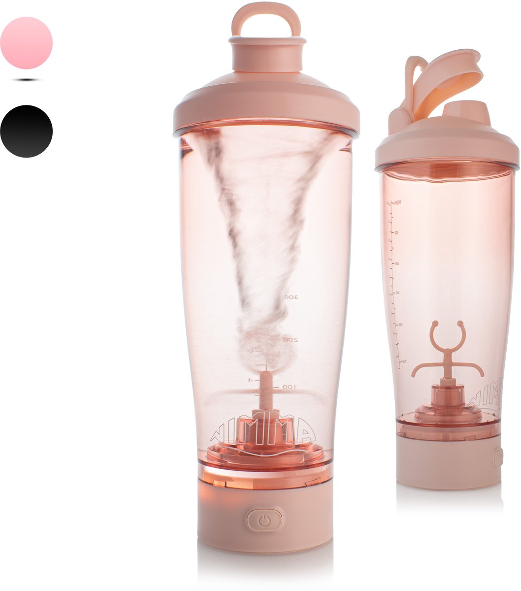 Goedkoopste Nimma Elektrische Shakebeker - 700ml - Met Mixer en Poeder Container - USB-C - Incl E-book - Roze