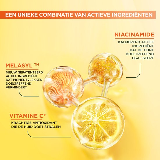 Garnier Vitamine C+* Glow Booster Serum - Serum Vitamine C* - Voor een stralendere huid - Met Niacinamide, Vitamine C*, Salicylzuur en Melasyl - 30 ml