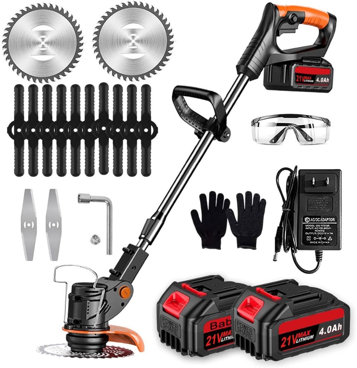 CLGP® Onkruidborstel Electrisch - Bosmaaier - Grastrimmers met Accu