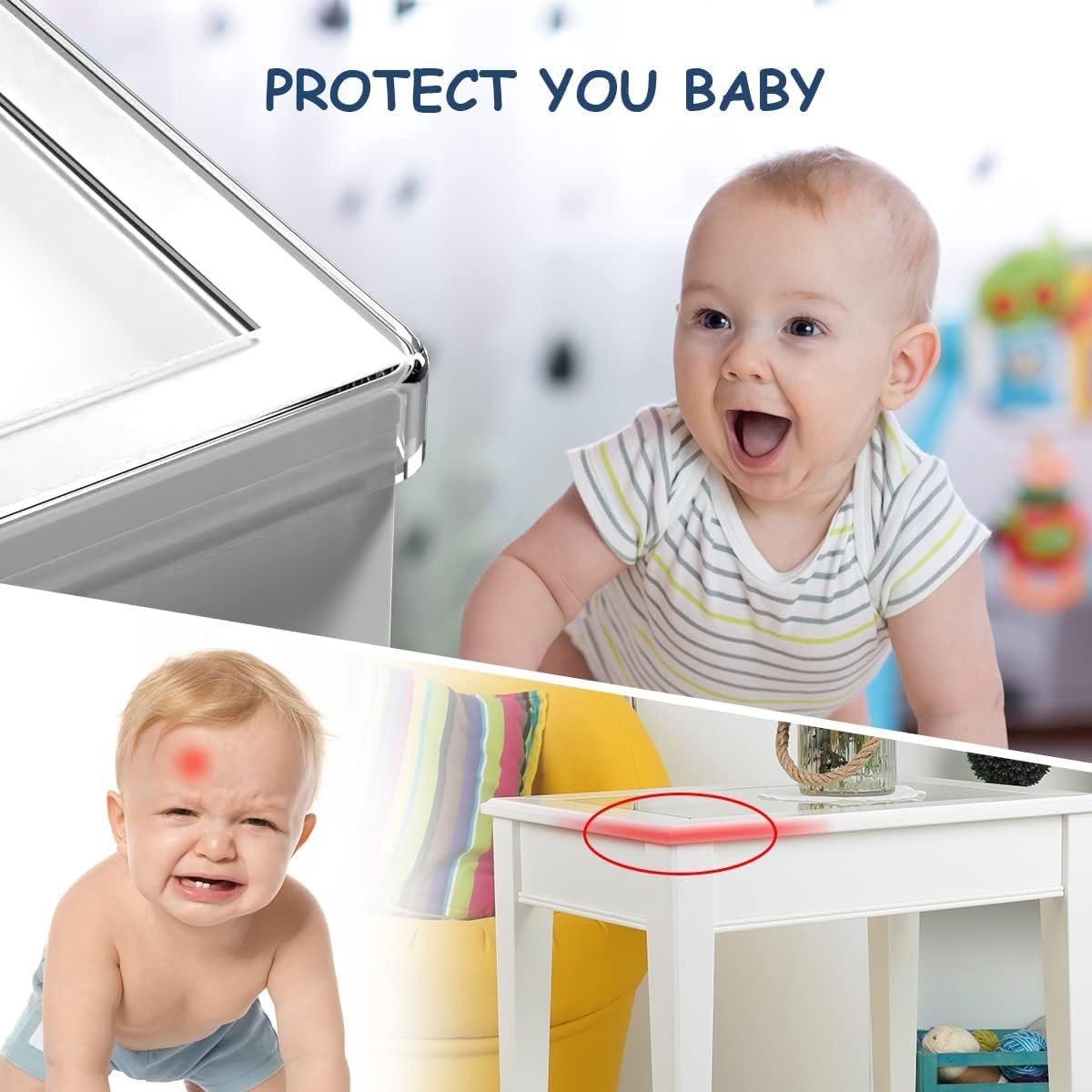 Hoekbeschermers baby - voorgelijmde tafelbeschermer baby - 3M tafelhoekbeschermerstrip siliconen voor kinderen - voorgelijmde tape - voor meubels tegen scherpe hoeken - kasten - tafels - Veiligheid Baby - Tafelhoek Beschermers – foto 3