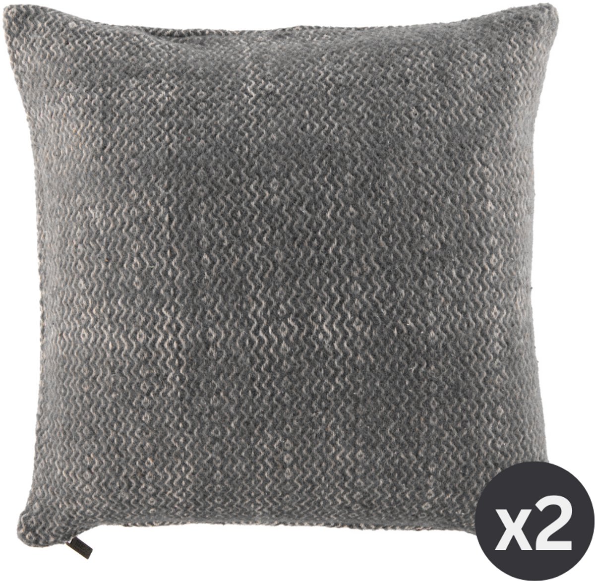 Tiseco Kussen ARTEM (gevuld) - SET/2 - 45x45 cm, zwart BLACK