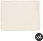 Tiseco - Set de table VERA - SET/4 - bohème - tissu - 33x45 cm, ivoire