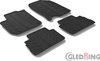 Gledring Rubbermatten passend voor Hyundai Kona 7/2017- (T profiel 4-delig + montageclips)