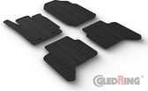 Gledring Rubbermatten passend voor Ford Ranger Double Cab 5/2013- (automaat) (T profiel 4-delig + montageclips)