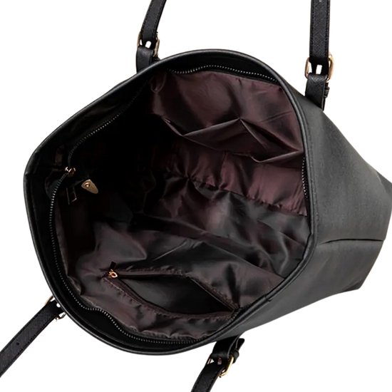 Damesportemonnee en handtassen, grote effen draagtas, elegante