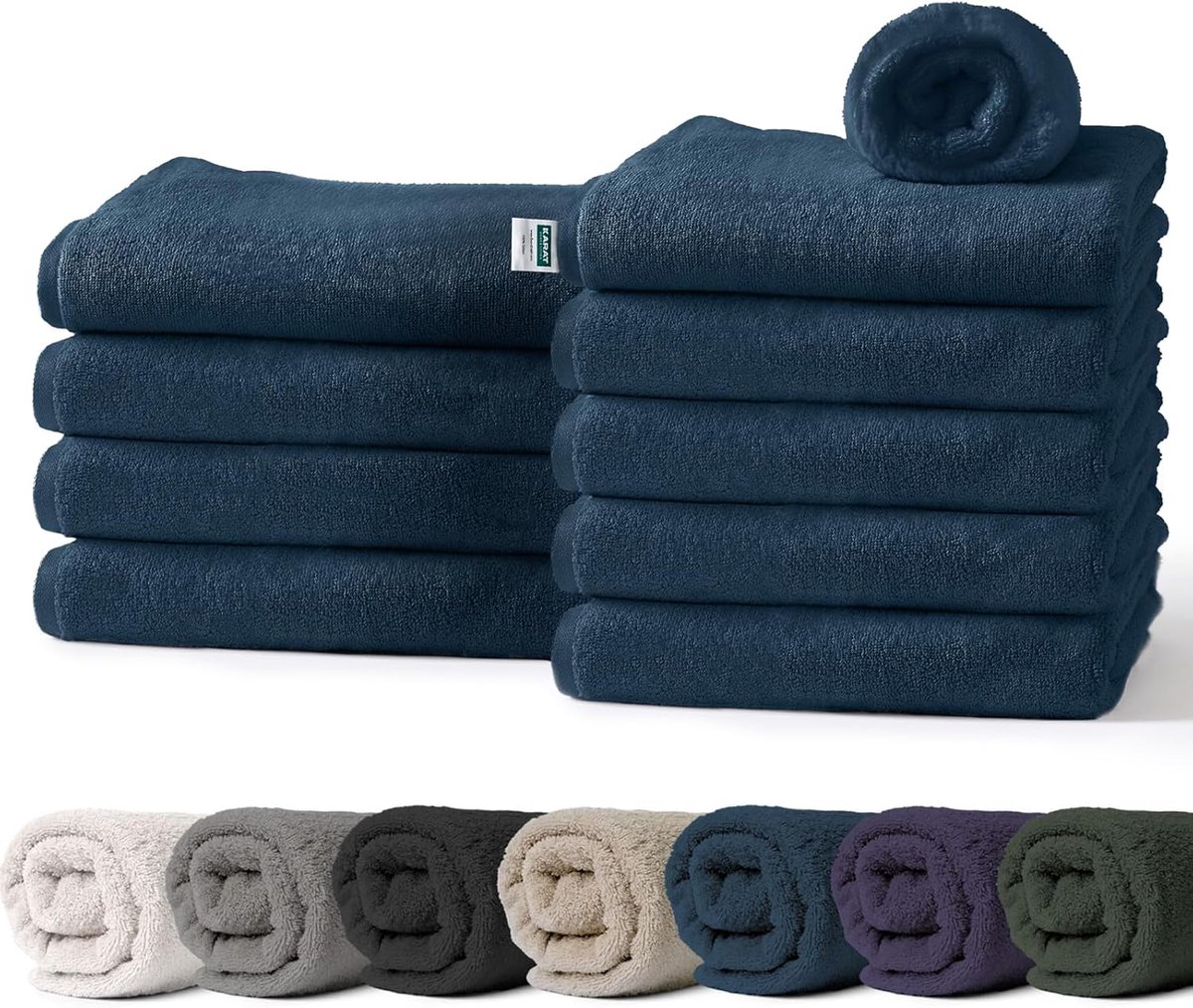 FLOORDIREKT 10-Pack Zeepdoekjes - Turquoise - 30 x 30 cm - Van 100% Katoen - Oeko-Tex 100 Gecertificeerd - Badstof Flanellen Set - Handdoek (Bay)