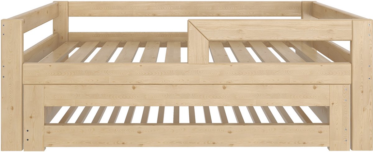 Need Sleep - Kinderbed met uitschuifbaar logeerbed - houten uitschuifbed voor 2 kinderen - 180x90 / 160x80 cm