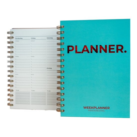 UNIVERSELE WEEKPLANNER - 2025 - Licht Blauw - A5 - Jaaroverzicht - To do lijst - Notities - Verjaardagen