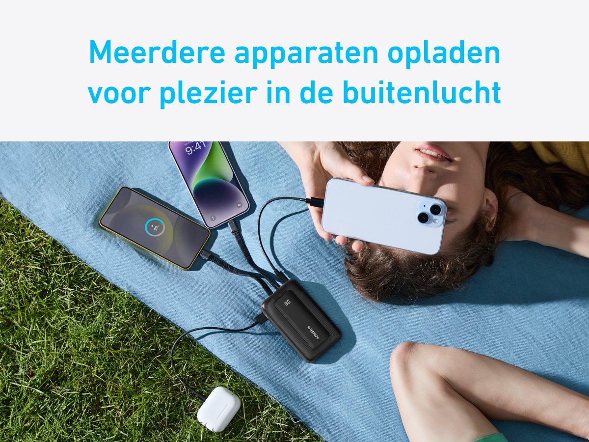 Anker Zolo Power Bank 20.000 mAh 30W Zwart - afbeelding 3