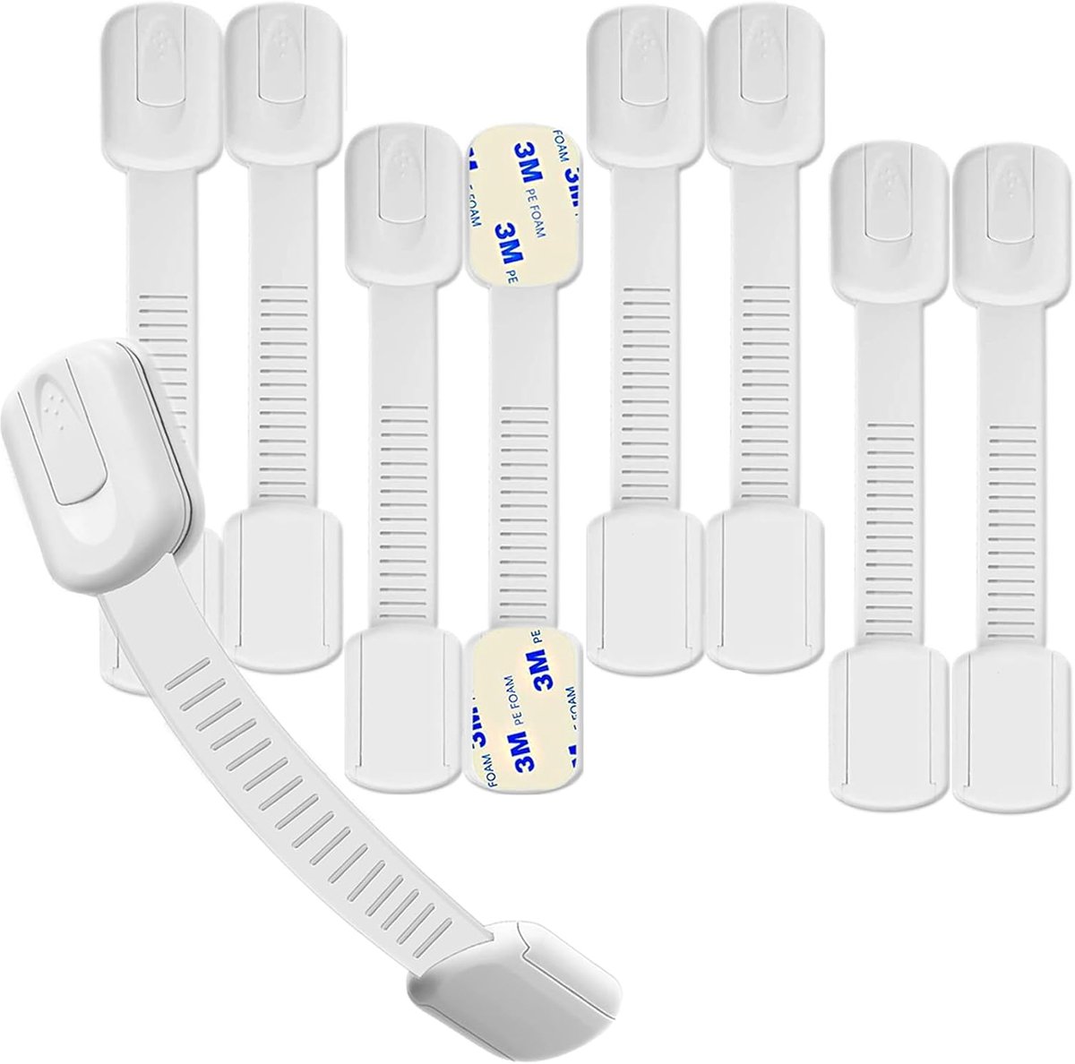 Image of 8 Stuks Kinderbeveiliging voor Kast en Laden - Veilige Oplossing voor Kinderen