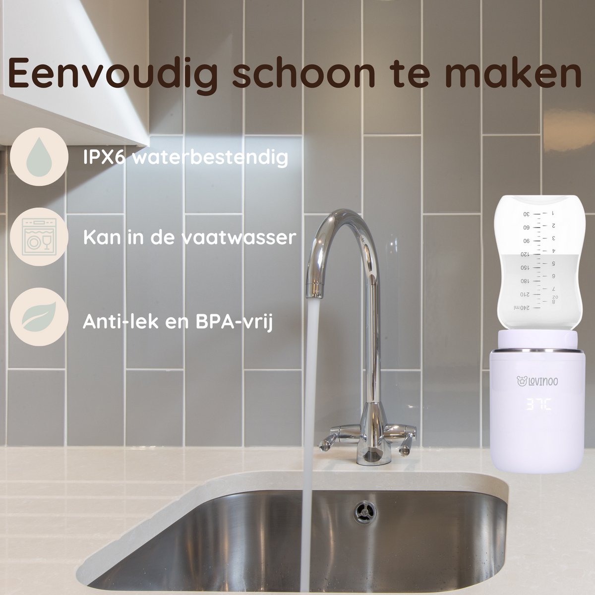 Lovinoo Flessenwarmer Onderweg - Wit thumbnail 6