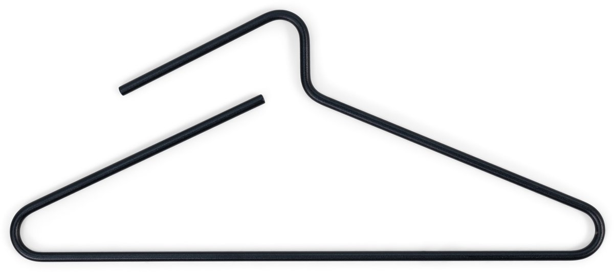 Spinder Design kledinghangers Hang-On - Zwart - set van 5 - Staal