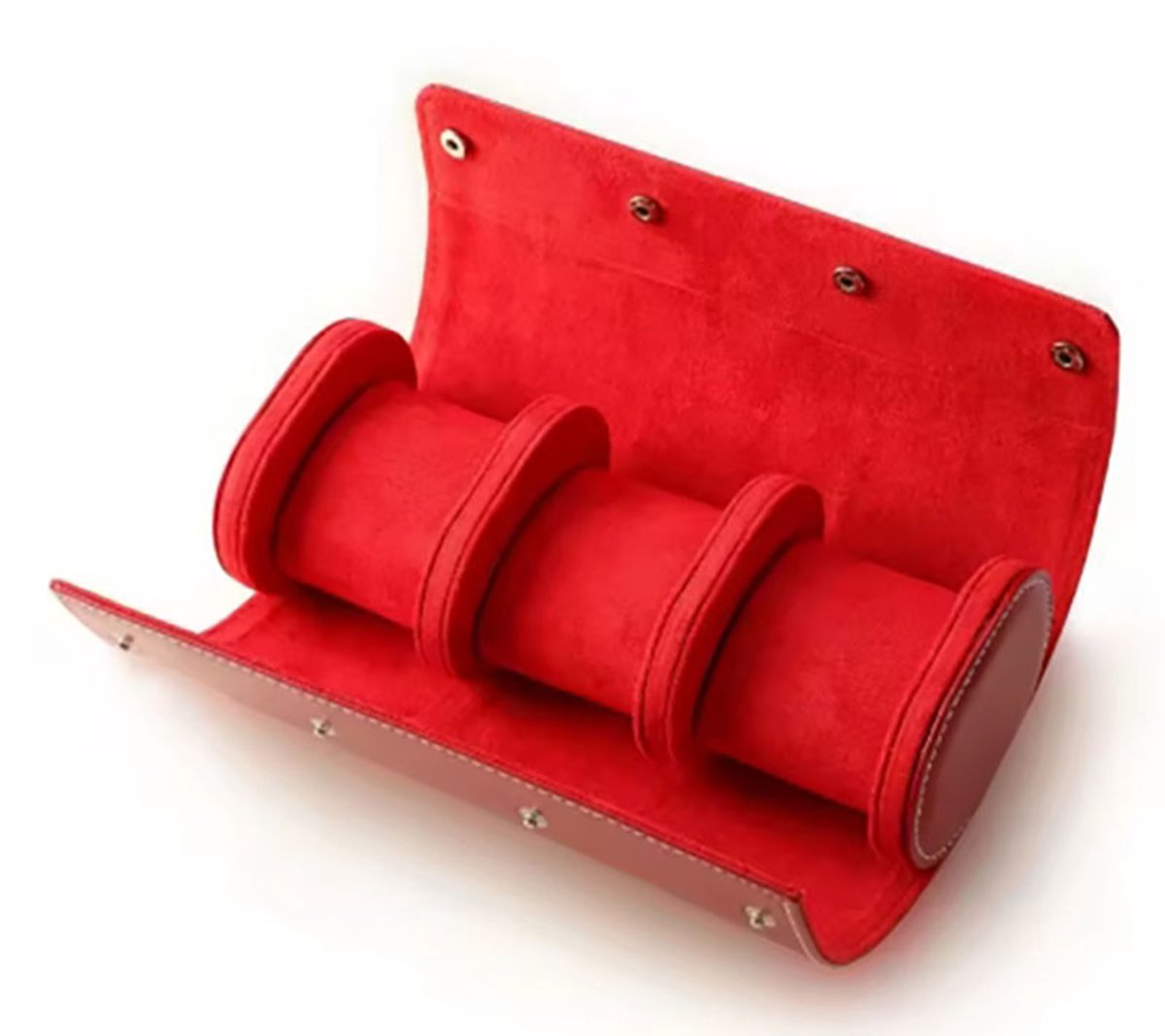 Actie4you® - Horloge Reisetui - Horloge Etui - Horloge Doos - Horloge opbergdoos - Voor 3 horloges - Rood