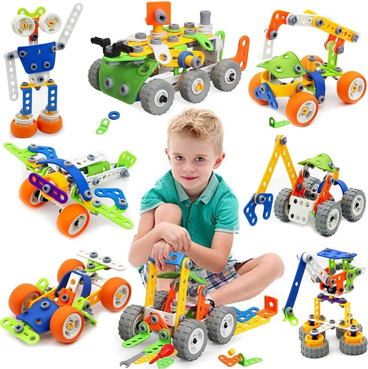175-delige STEM-speelgoedset voor jongens en meisjes van 3-10 jaar - Educatieve bouwstenen, creatieve spellen en leuke activiteiten