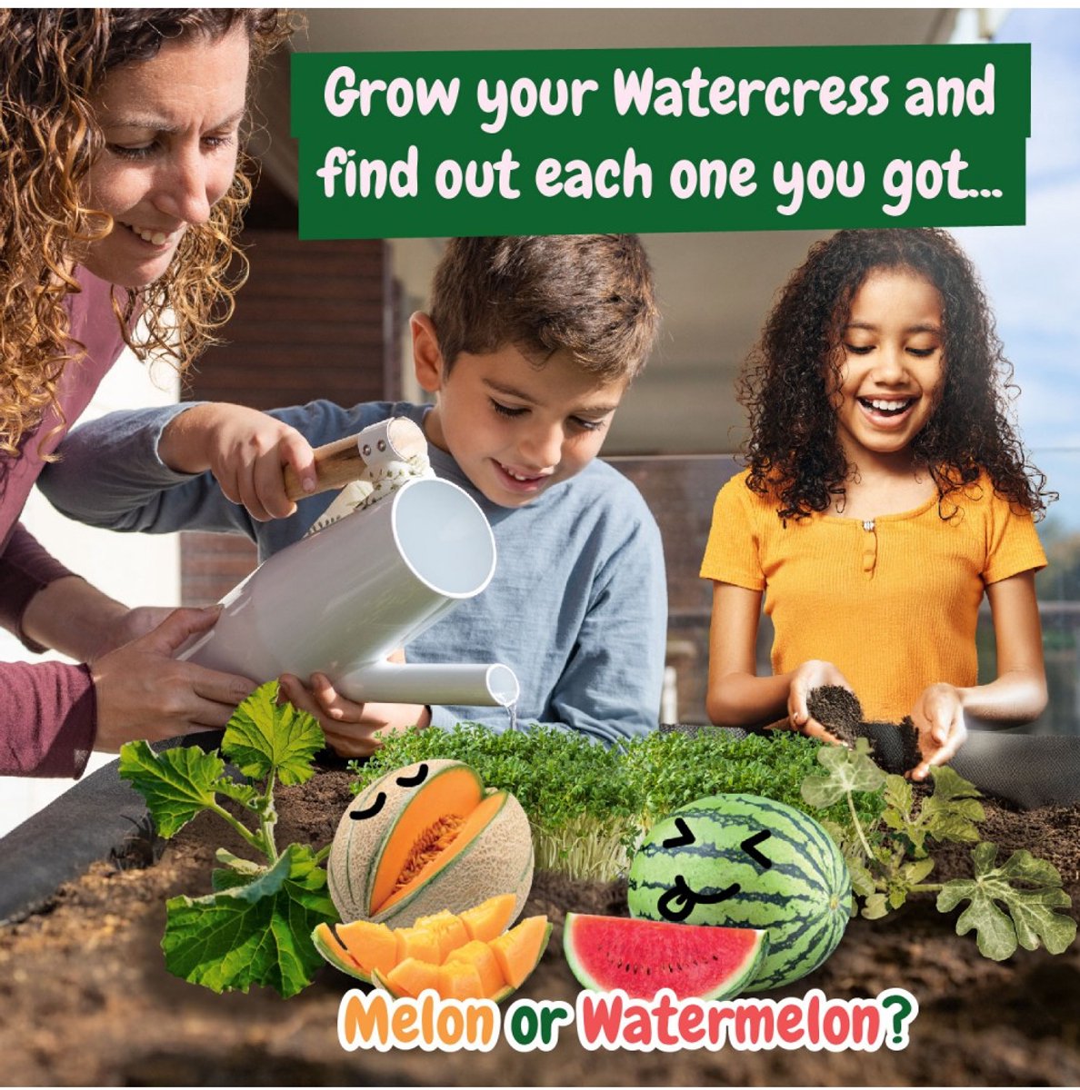Kit Serre Enfants SCIENCE4YOU | Cultive Pastèque Et Cresson | Activité Jardinage 6+ Ans