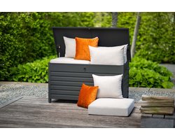 Cambridge kussenbox - aluminium - 155x97xH82,5 cm - carbon black