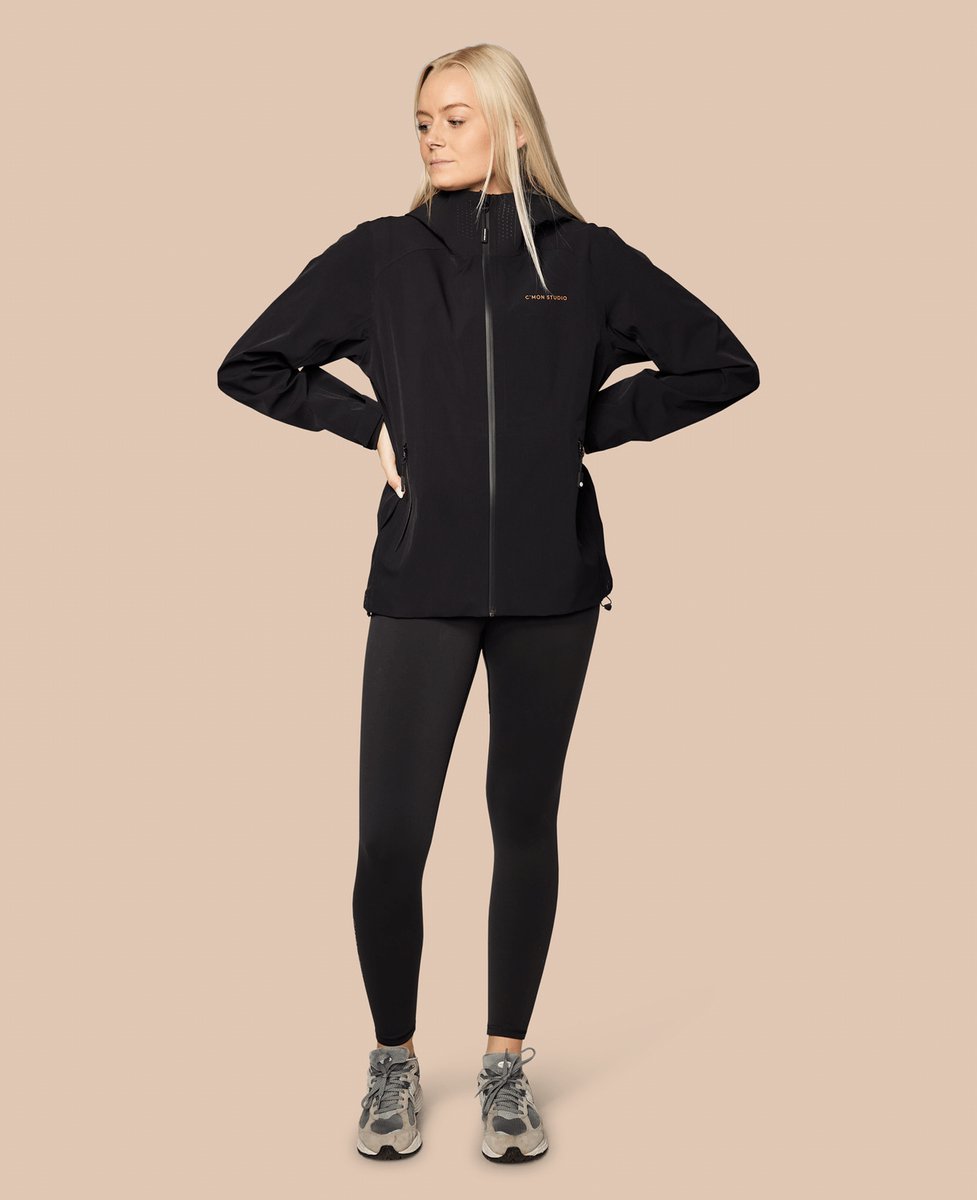 C’Mon Unisex Hardshell- Jas met Gelaste Naden Zwart