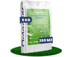Schaduwgazon Graszaad (5kg, 250m2) - Graszaad Schaduw - Graszaad Snelkiemend - Organifer Elegant - Schaduw Graszaad - NAK Gecertificeerd - Zeer hoge schaduw en droogte tolerantie - Ideaal voor Aanleg & Herstel in Schaduw