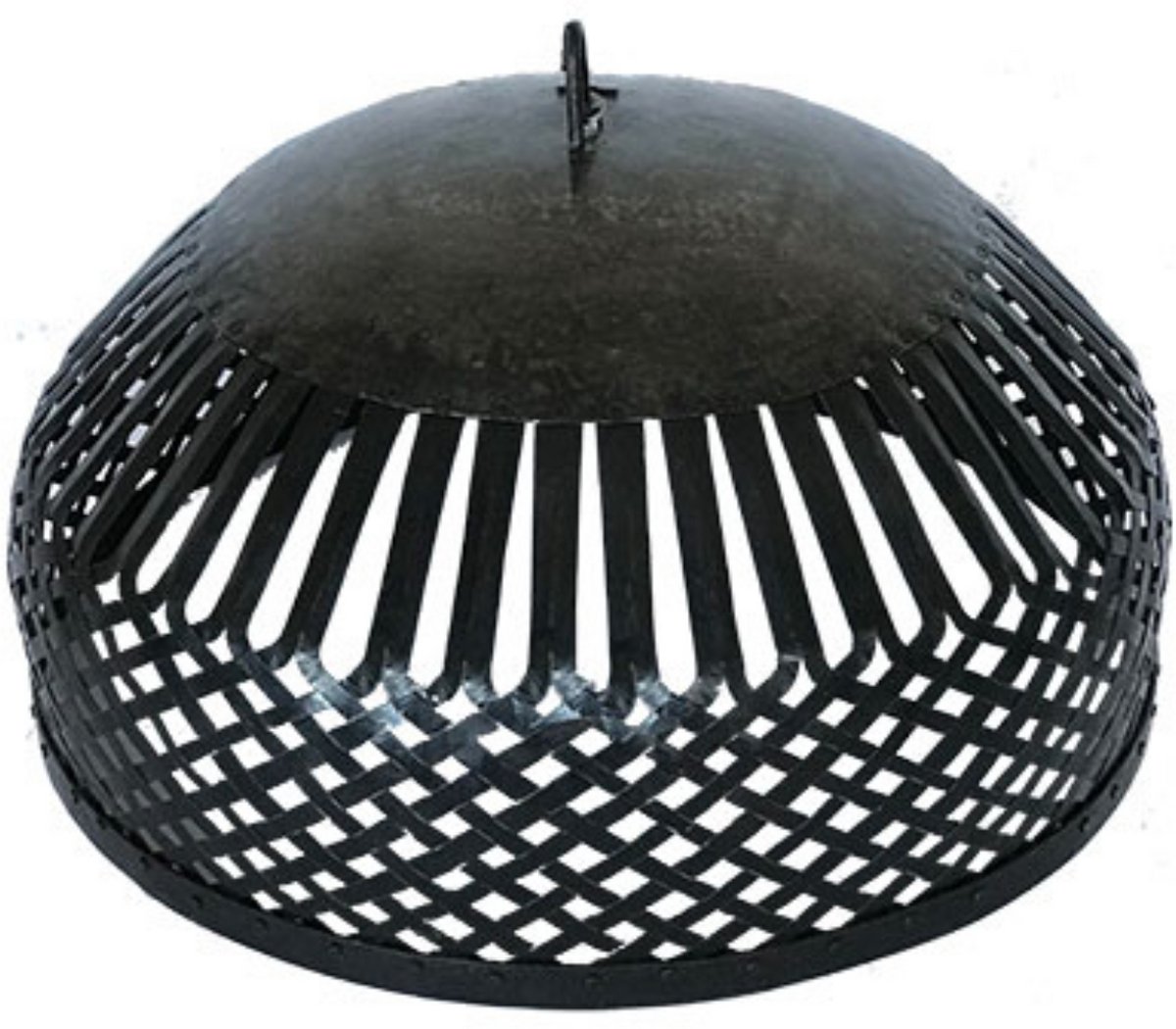 by Mooss - Hanglamp - Rond - Metaal - Zwart - Antraciet - Industrieel - 55cm - Stoer - Rond - Gevlochten - Ketting
