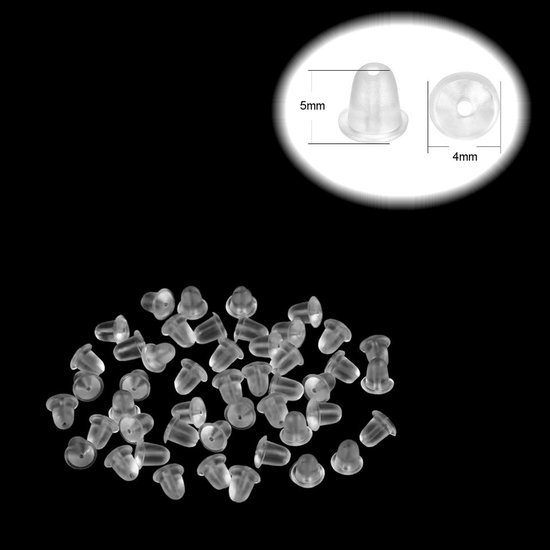 40 Oorbel Stoppertjes - Oorbel Stoppers - Medium - 5mm