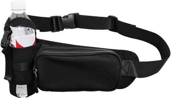 Heuptasje Met Fles Houder - Heuptas Wandelen Met Flessenhouder - Buideltas Outdoor Met Drinkfles / Bidon Houder - Ideaal Voor Festival Of Vakantie - Multifunctionele Riem - Vverstelbaar - Voor Wandelen, Hondenwandelingen, Outdoor-Activiteiten