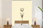 Behang - Fotobehang Illustratie - Tulp - Zwart - Breedte 170 cm x hoogte 260 cm