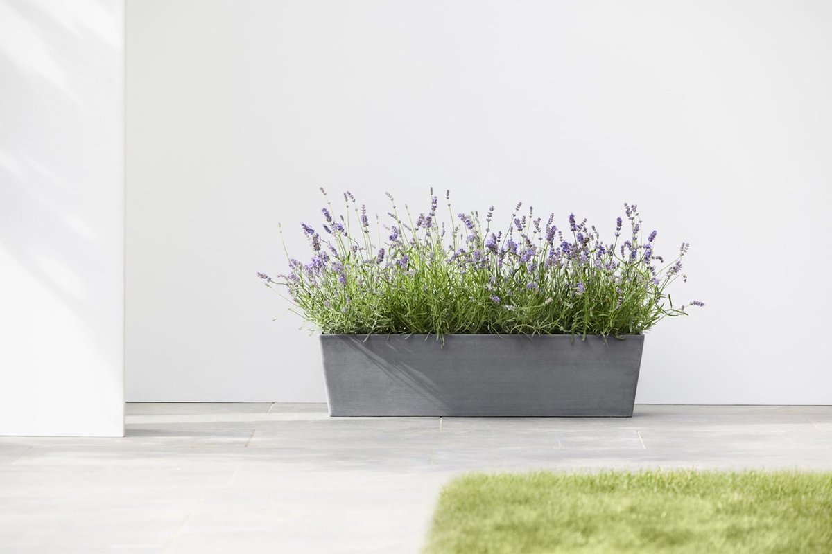 Ecopots Planter Bruges 80 - Grey - 80,8 x 20 x H20,3 cm