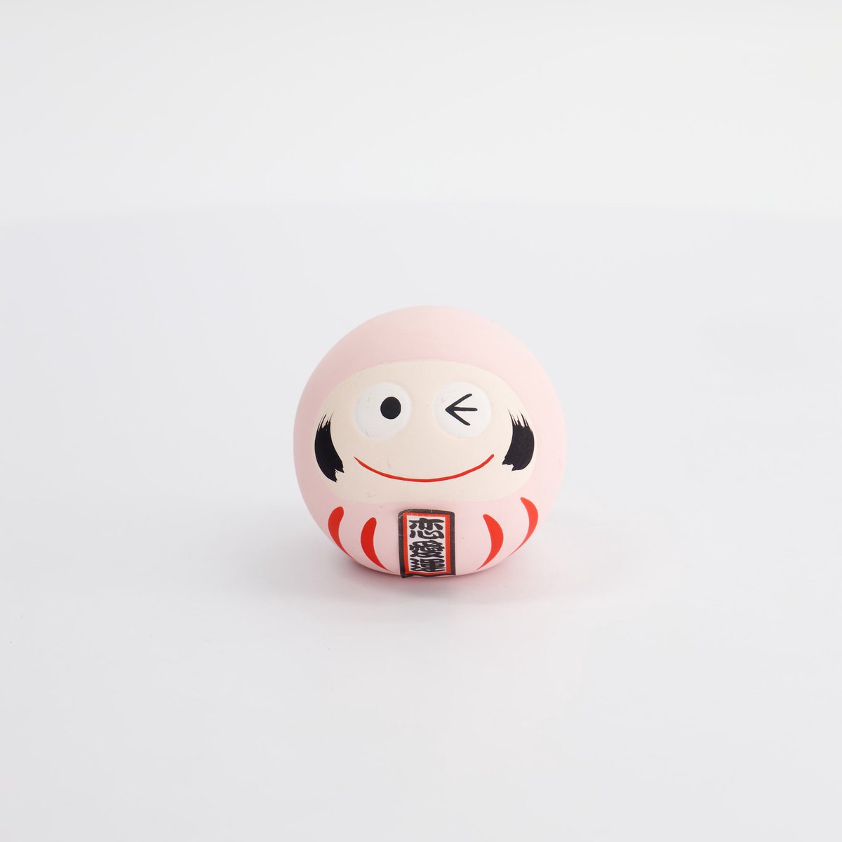 Tokyo Design Studio - Roze Daruma - Gelukspoppetjes – Geluksbrenger - 6 x 6 x 6cm