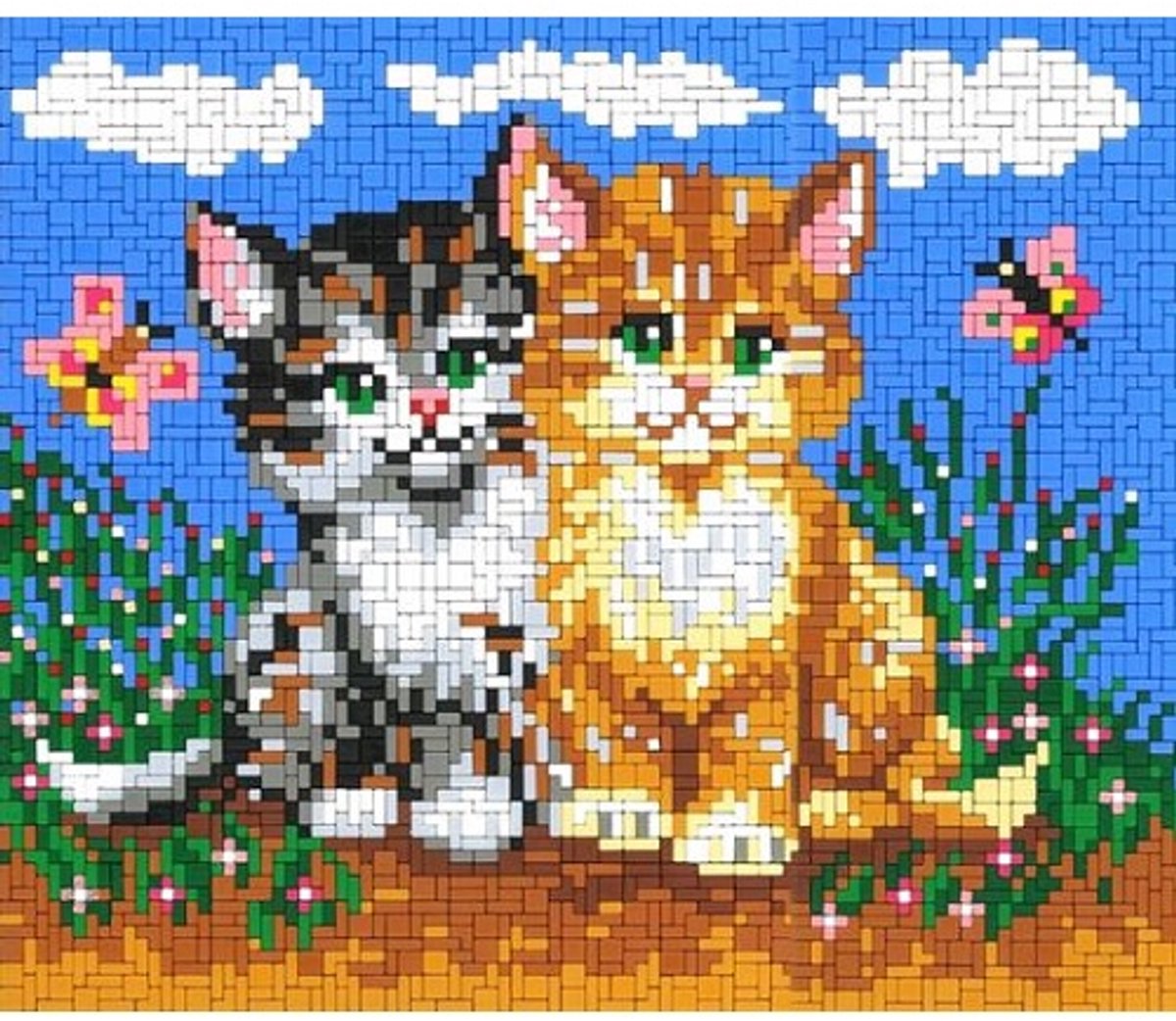 Stickit 2 schattige katjes, ca. 4.100 steentjes, compatibel met Ministeck