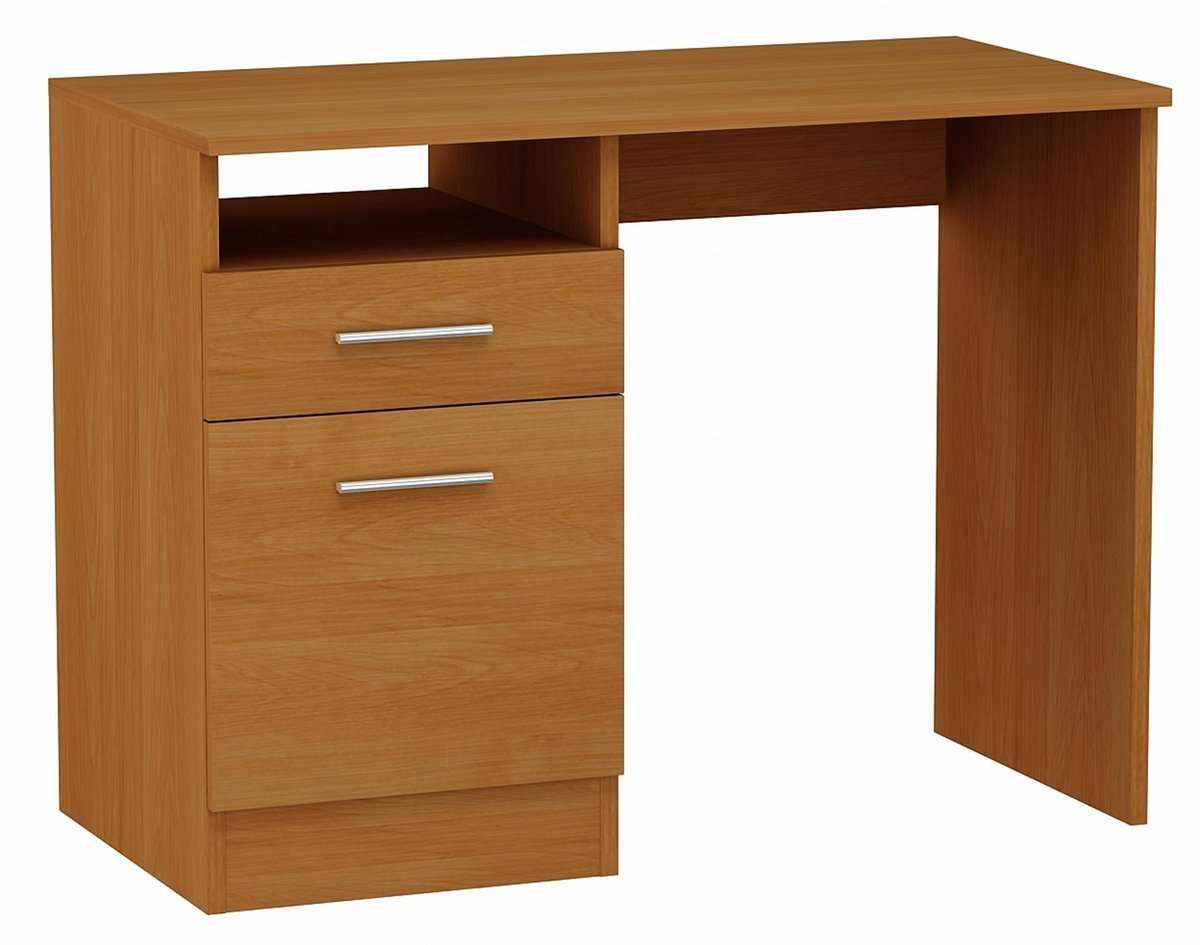 UFC Bodo DSP - Bureau - 100cm - Olcha - Satijnen Handgrepen - Met Lade en Kastje
