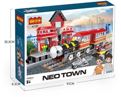 Cogo Neotown Trein Bouwset – Constructiespeelgoed Model 4105