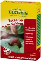 ECOstyle Escar-Go Bestrijdingsmiddel tegen Slakken - Regenvaste Slakkenkorrels - Stopt Slakkenvraat Direct - 80 m² - 200 GR
