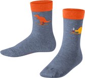 FALKE Dinosaurs gedessineerd katoen sokken kinderen blauw - maat 31-34