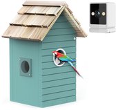 Bol.com RainBean vogelhuisje voor buiten slim vogelhuisje houten hangend tuin DIY vogelhuisje vogelhuisje met camera aanbieding