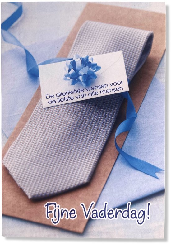 Carte de vœux de Luxe pour la fête des Vaderdag - Bonne Vaderdag - Carte de fête des pères - 12x17cm - carte pliée Enveloppe colorée incluse