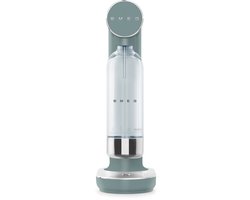 SMEG SKC01EGM Sodamaker - Bruiswatertoestel - Zonder Stroom - Tritan™ Renew Fles 1L - Compatibel met Standaard CO₂-cilinders - Collezione Mat - Emerald Green