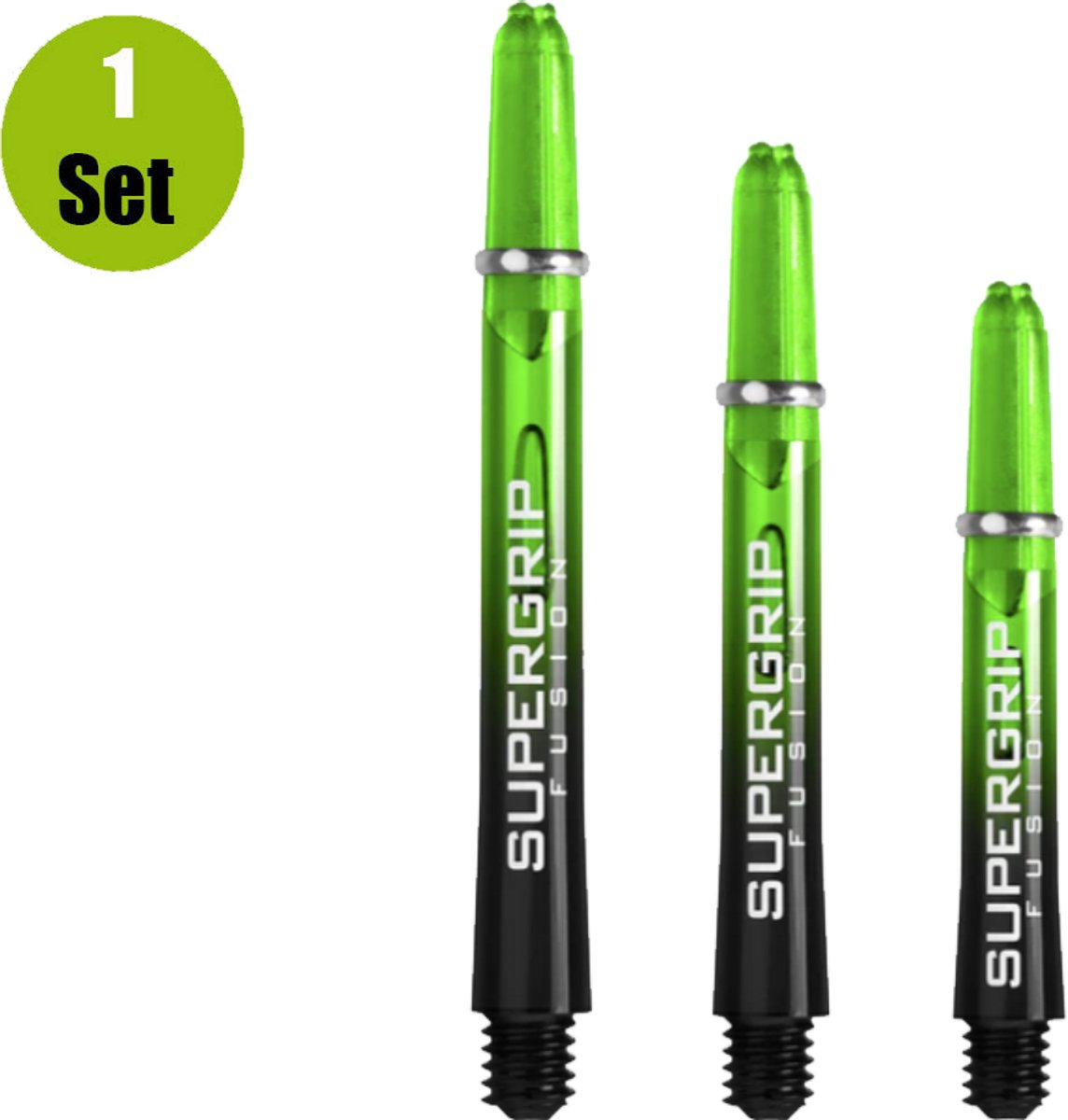 Harrows Supergrip Fusion Green - Dart Shafts Inbetween