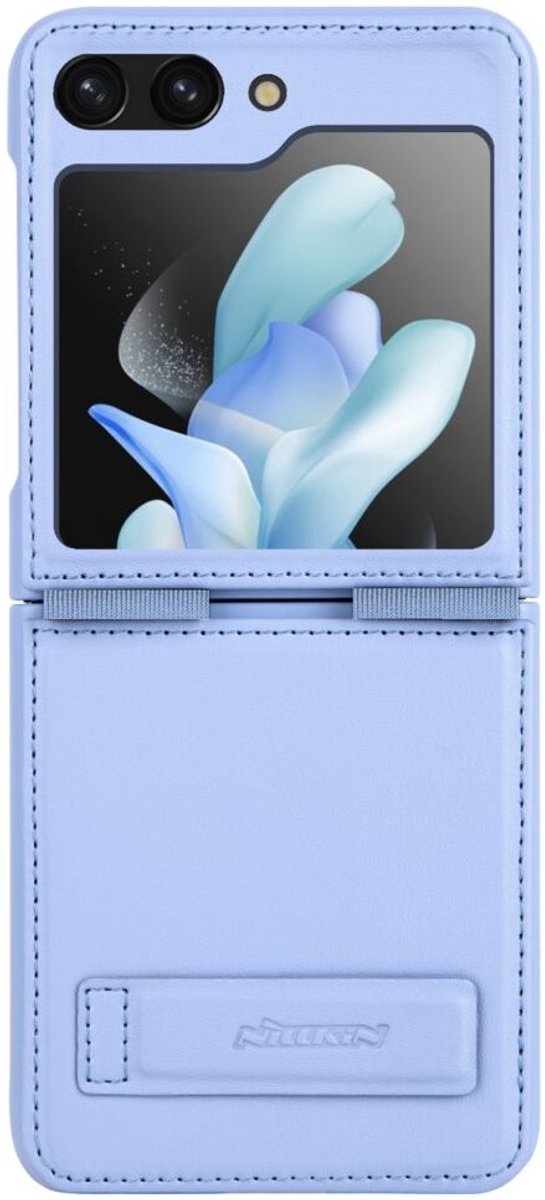 Nillkin Qin Back Cover Hoesje Paars Geschikt voor Samsung Galaxy Z Flip 5