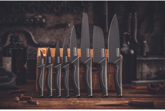 Couteau de cuisine Santoku Nirosta Black Edition 16 cm