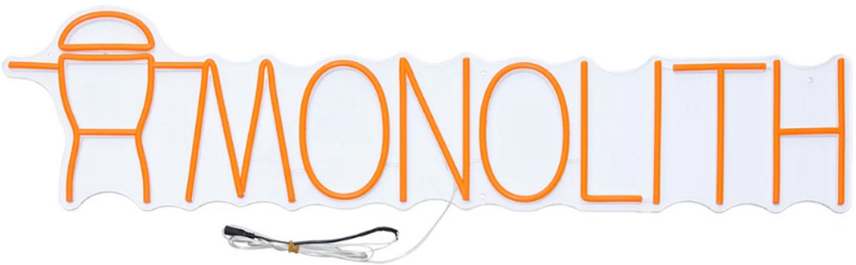 Monolith neon verlichting - Groot - Oranje - Neon licht - Neon logo Monolith