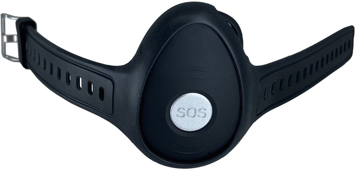 mijnSOS Noodknop accessoire - GPS tracker - Armband- Geschikt voor EV-07B (X-E)- draagt comfortabel -Noodknop 4G -Zwart