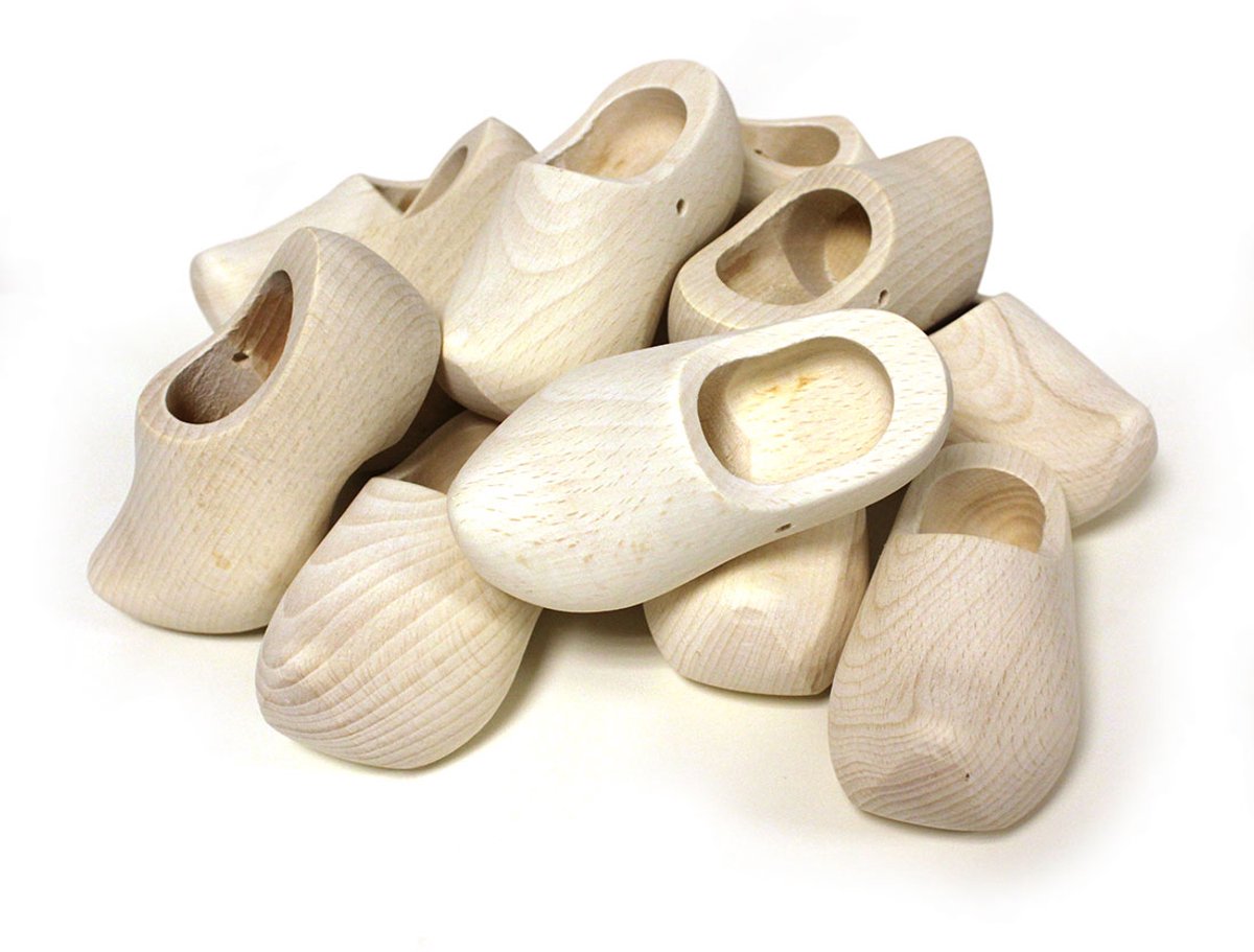 Klompen hout 2e keus 50 stuks 14cm - Houten klompen - Schilder klompen - Knutsel klompen - B keus klompen - Knutselen