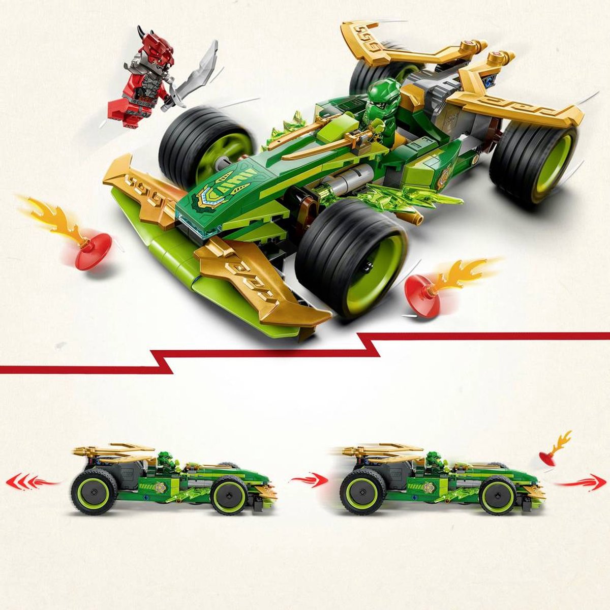 LEGO NINJAGO Lloyds pull-back racewagen set - 71828 — afbeelding 19